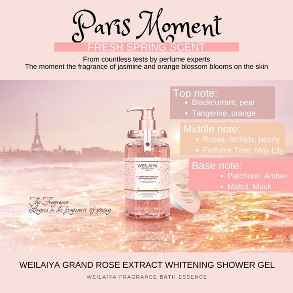 Brand New WEILAIYA Damask Grand Rose Extract Shower Gel 450mL - Picture 4 of 15